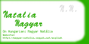 natalia magyar business card