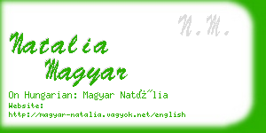 natalia magyar business card